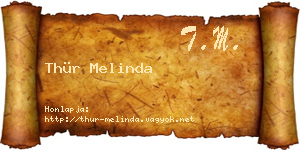 Thür Melinda névjegykártya