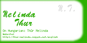 melinda thur business card